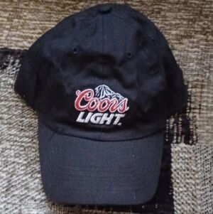 4/$80 New Black "Coors Light" Baseball Cap - Adult O/S